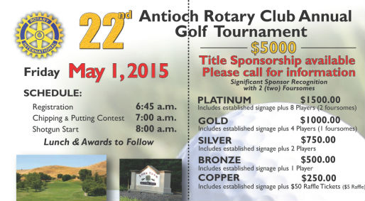Antioch, CA Rotary Golf Tournament 2015